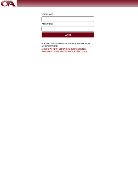 Скриншоты CVA LiveBid iPad 
