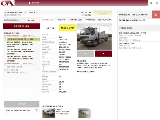 Скриншоты CVA LiveBid iPad 