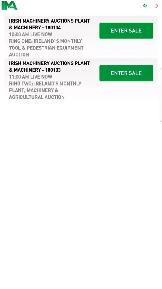 Tangkapan layar Irish Machinery LiveBid