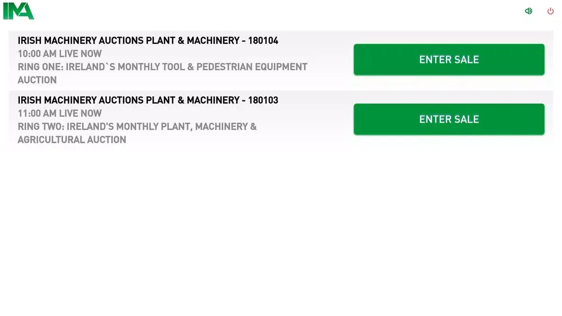 Tangkapan layar Irish Machinery LiveBid