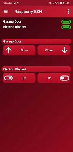 Ảnh chụp màn hình của Raspberry SSH & WOL Buttons