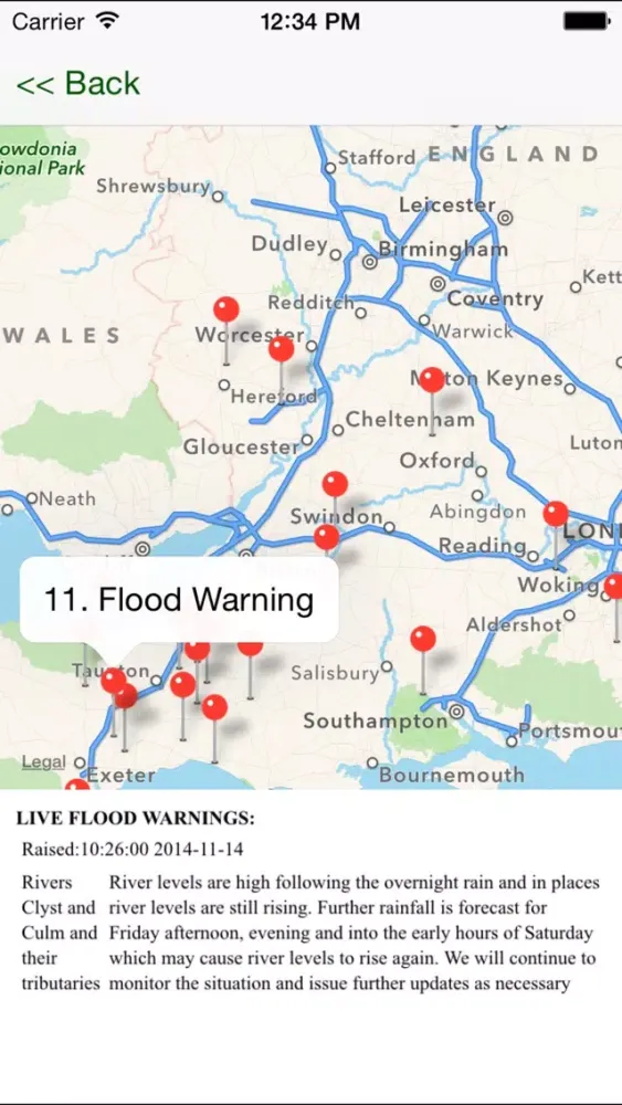 Flood Risk Screenshots