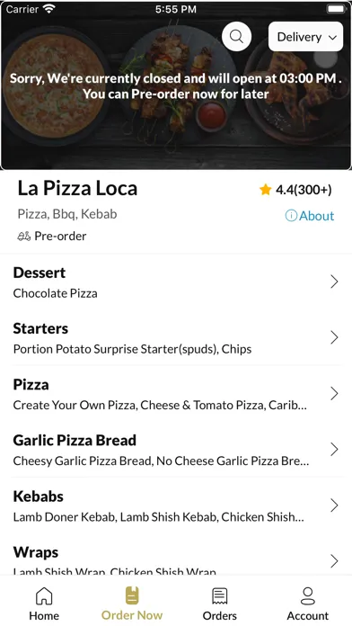 Capturas de tela do La Pizza Loca