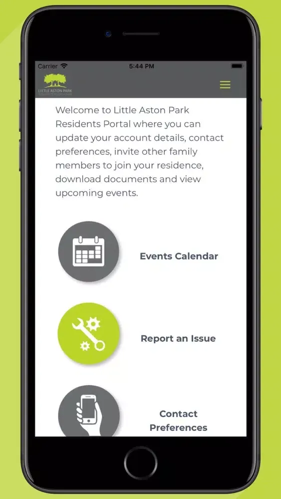 ภาพหน้าจอของ LAPRA Resident Portal