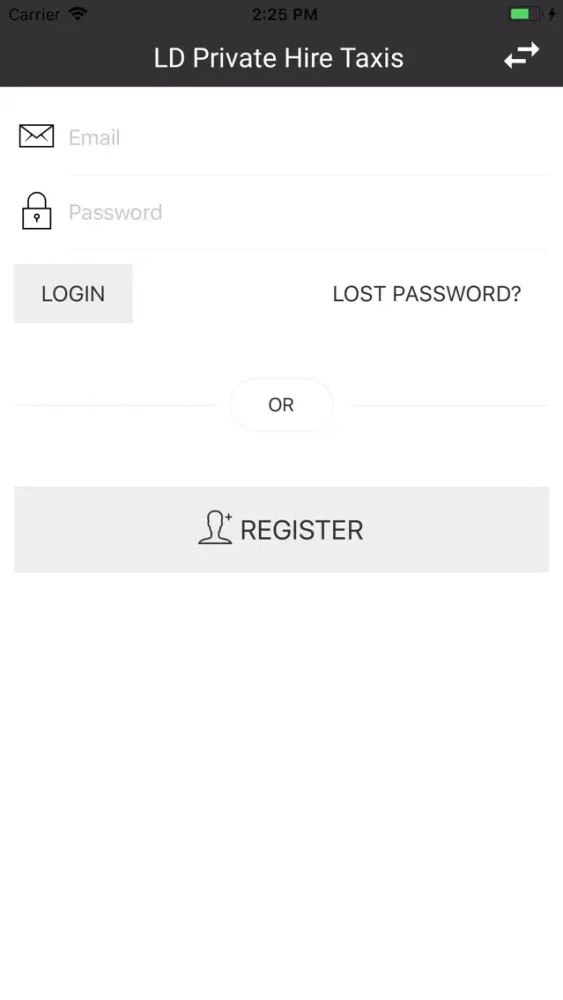 Tangkapan layar LD Private Hire Taxis
