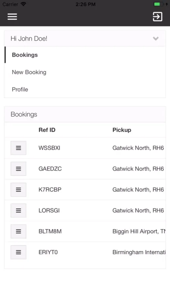 Tangkapan layar LD Private Hire Taxis