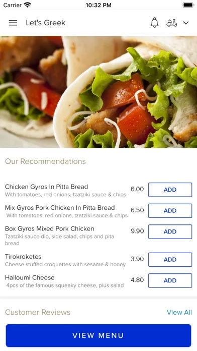 Ảnh chụp màn hình của Let's Greek