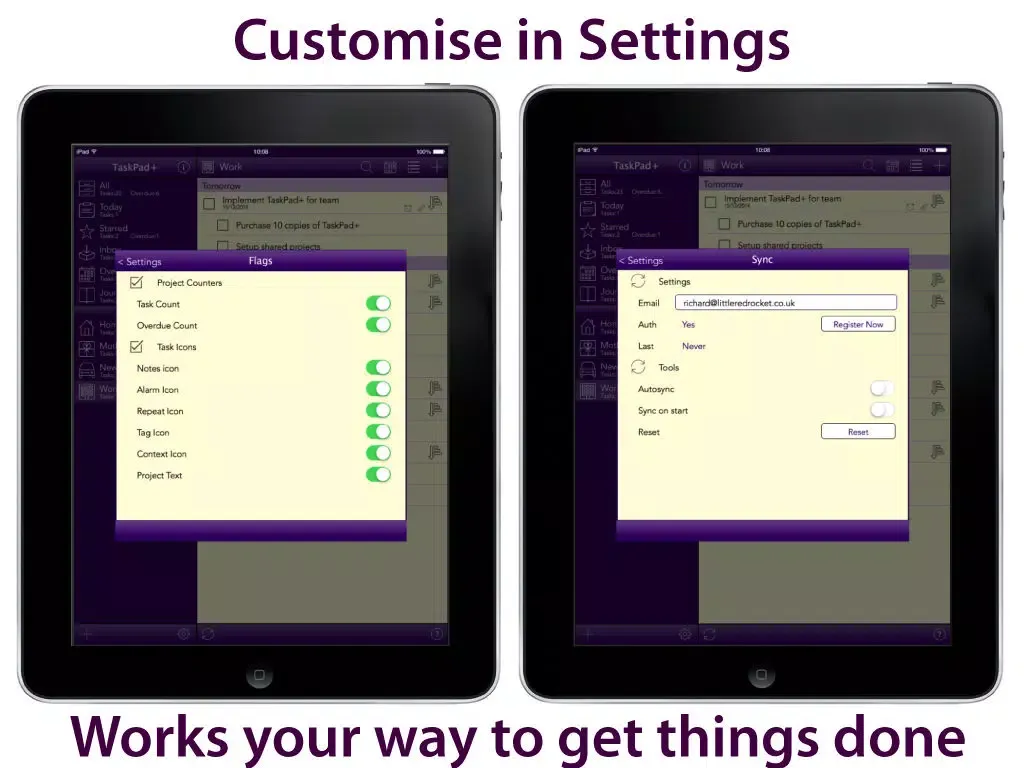 Task Pad+ Project Management made simple plus free sync iPad Screenshots