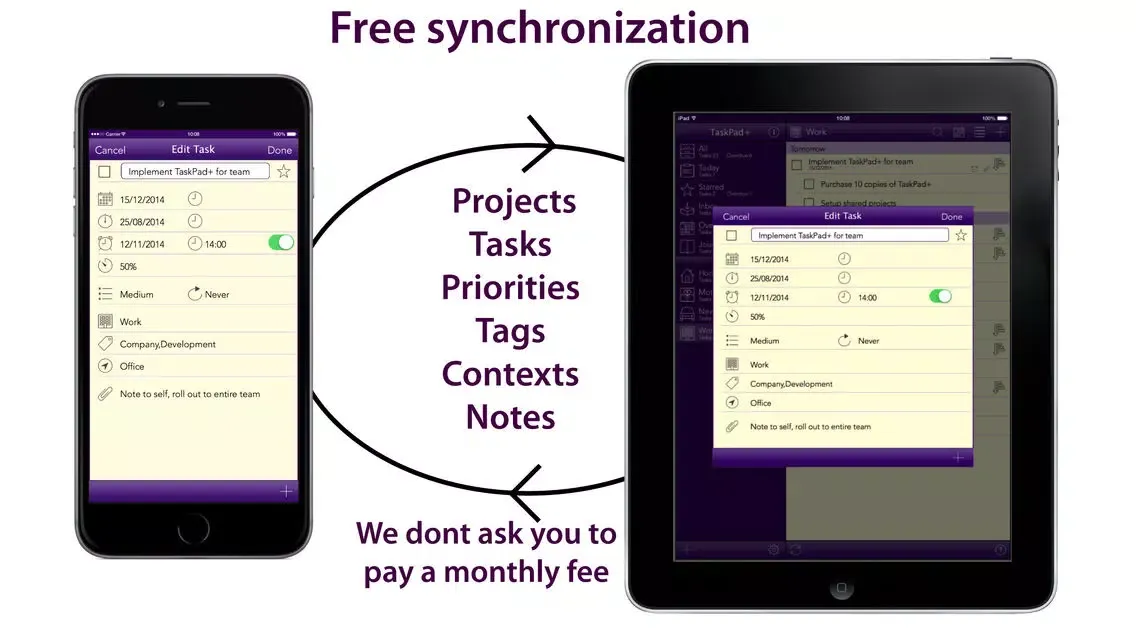 Task Pad+ Project Management made simple plus free sync Screenshots