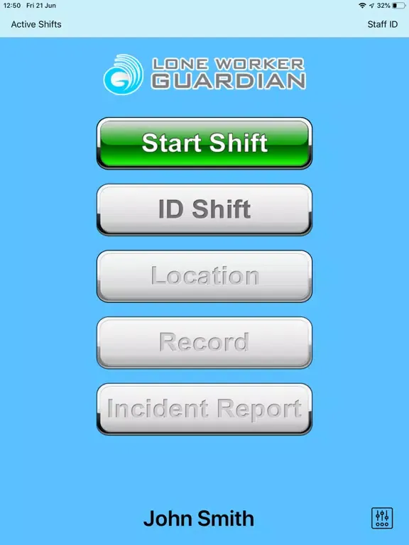 Lone Worker Guardian iPad  स्क्रीनशॉट