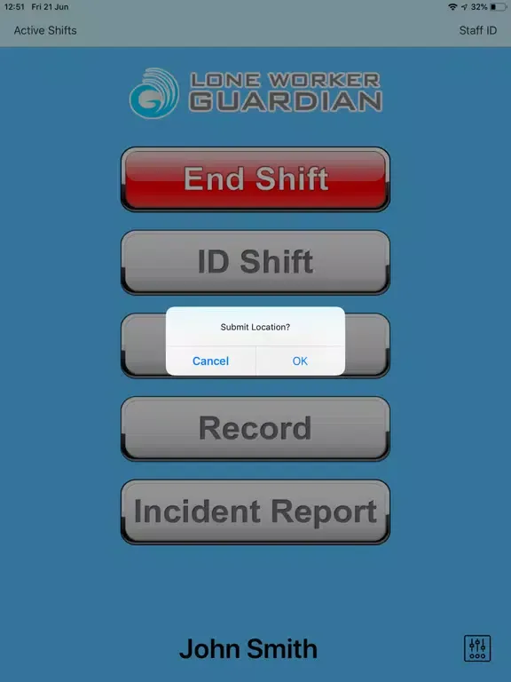 Lone Worker Guardian iPad  स्क्रीनशॉट