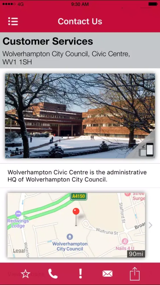 Capturas de pantalla de Wolverhampton City Council
