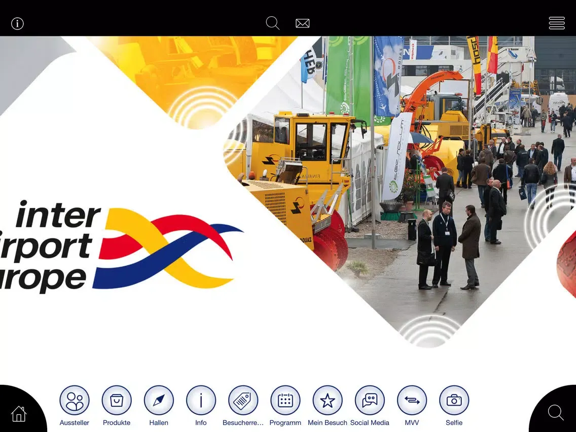 Ảnh chụp màn hình của inter airport Europe 2015 App iPad 