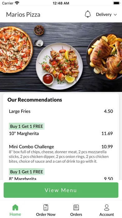 Marios Pizza, Ekran Görüntüleri