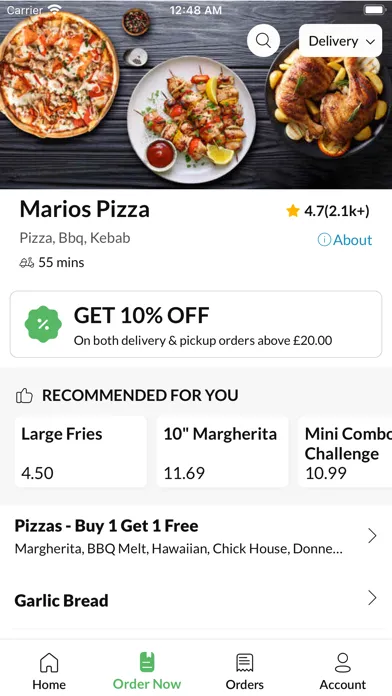 Marios Pizza, Ekran Görüntüleri