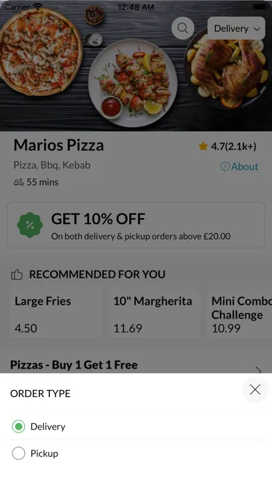 Marios Pizza, Ekran Görüntüleri