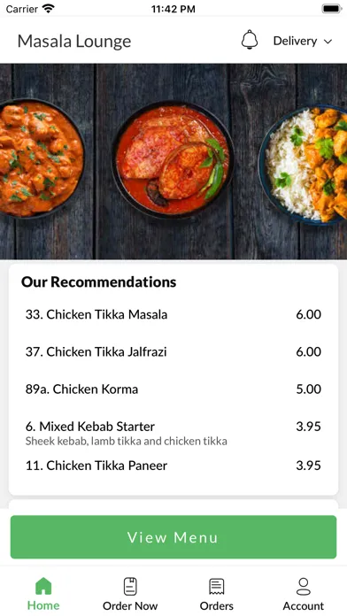 Zrzuty ekranu Masala Lounge