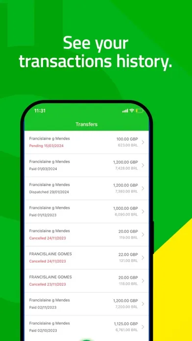 Master Transfer Screenshots