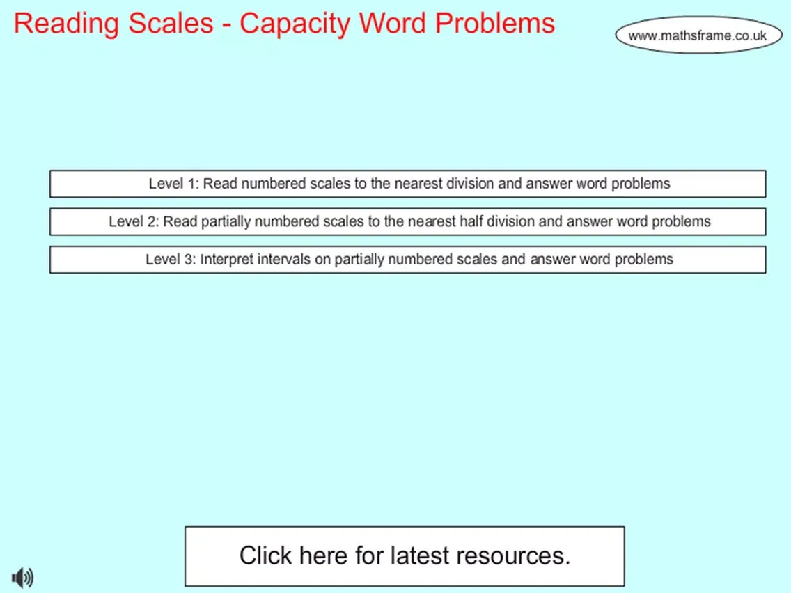 Tangkapan layar Capacity Word Problems iPad 
