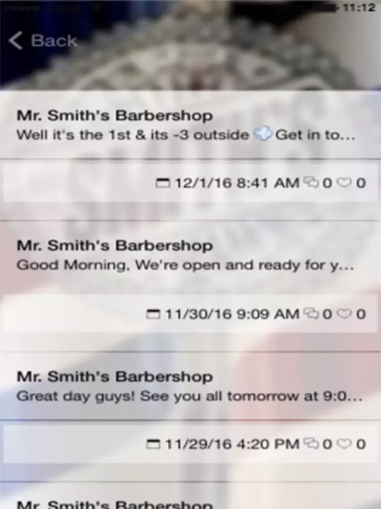 Ảnh chụp màn hình của Mr Smiths Barbershop iPad 