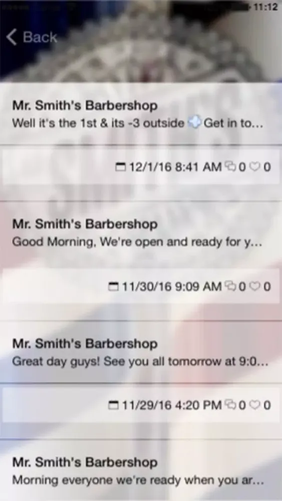 Ảnh chụp màn hình của Mr Smiths Barbershop