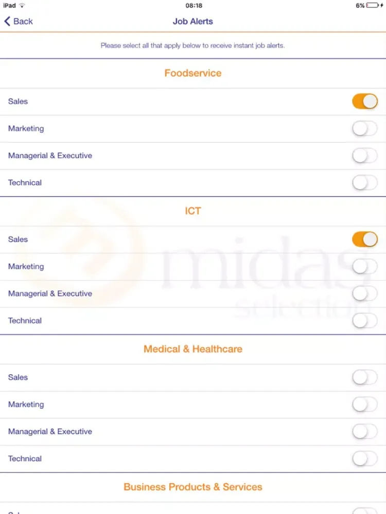 Capturas de pantalla de Midas Selection iPad 