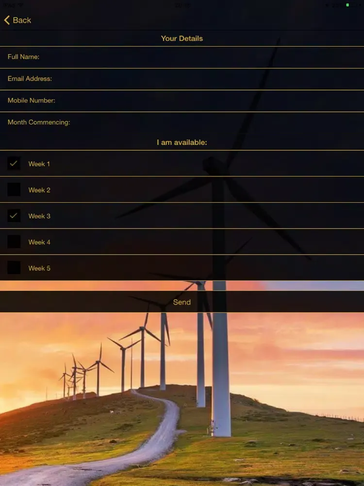 Tangkapan layar BRS Ltd iPad 