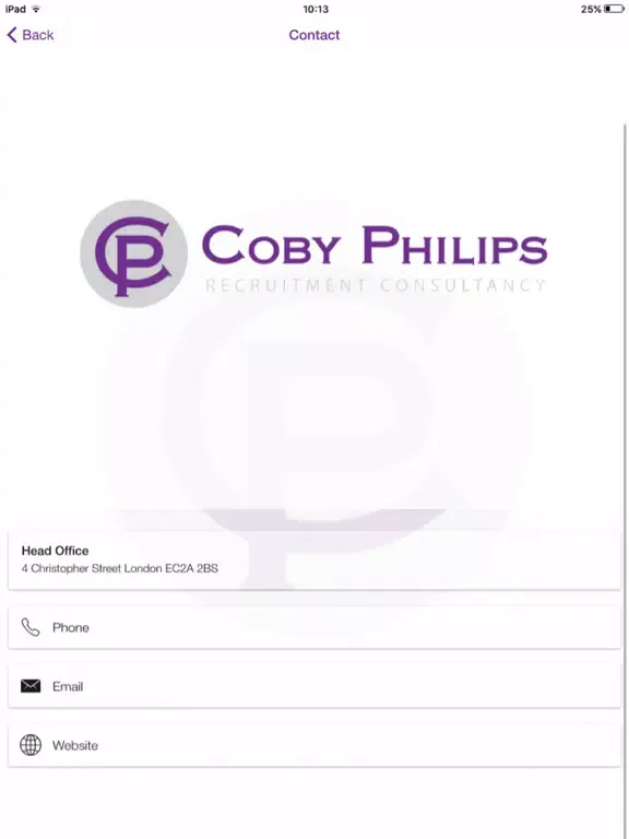 Zrzuty ekranu Coby Philips Solutions iPad 