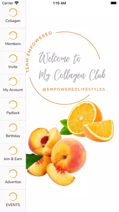 Capturas de tela do My Collagen Club App