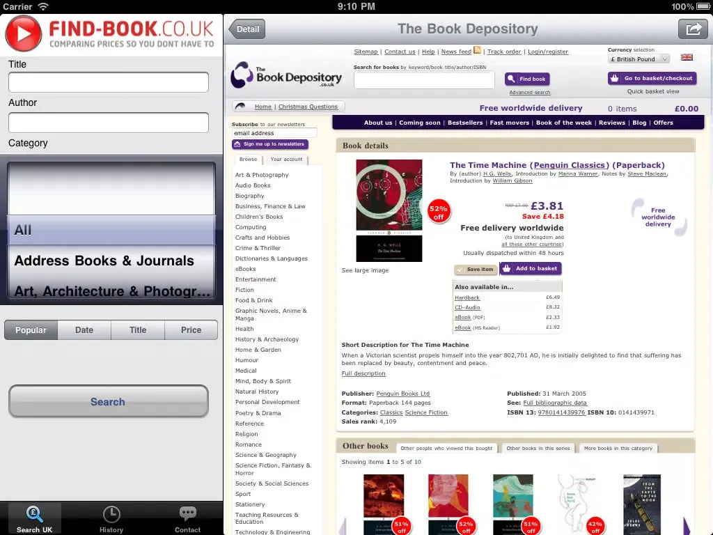 Capturas de pantalla de find-BOOK iPad 