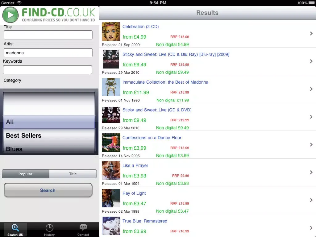 find-CD iPad  Ekran Görüntüleri