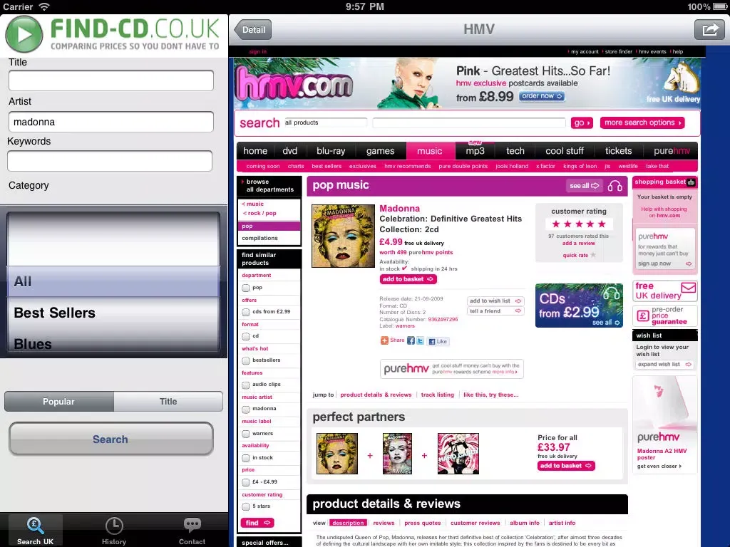 find-CD iPad  Ekran Görüntüleri