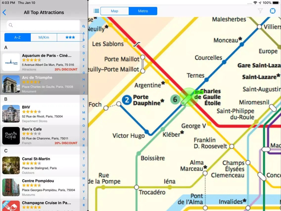 Paris for Less Travel Guide iPad 应用截图
