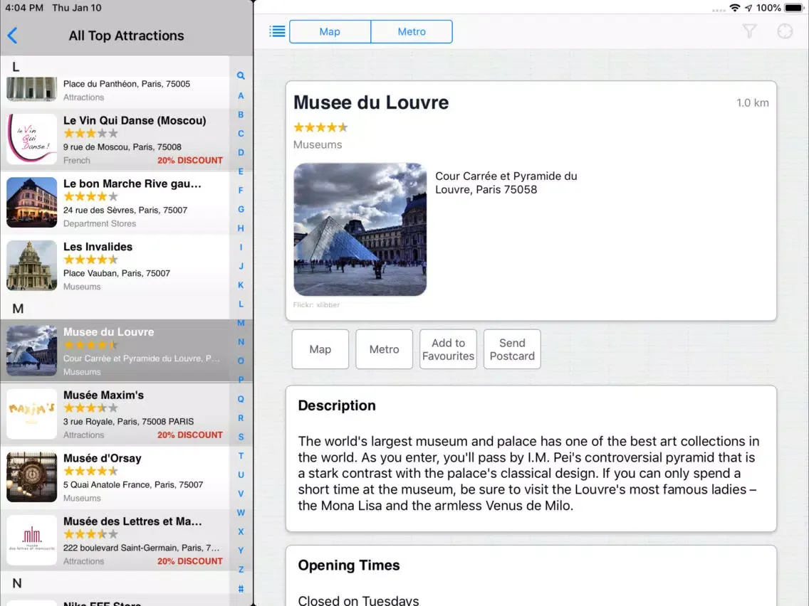 Paris for Less Travel Guide iPad 应用截图