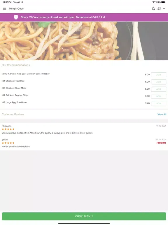 Ming's Court iPad 應用截圖