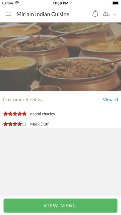 Скриншоты Miriam Indian Cuisine.