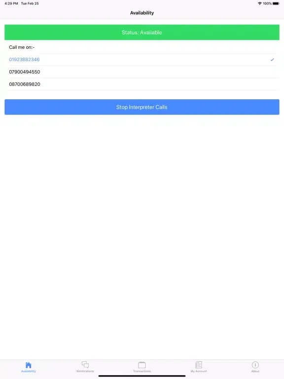 Capturas de pantalla de Interpreter Connect iPad 