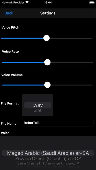Capturas de tela do Robot Talk