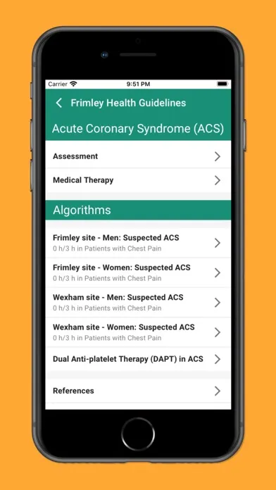 Captures d'écran de Frimley Health Guidelines