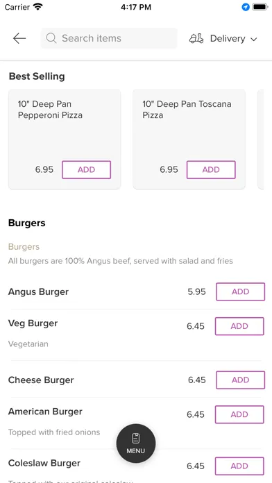 Captures d'écran de Mos Pizza