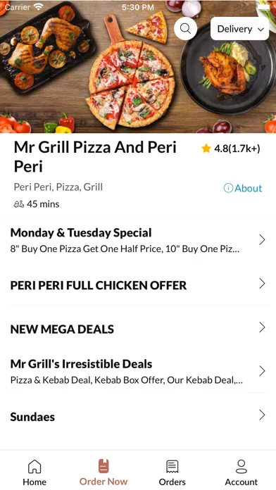 Mr Grill Pizza And Peri Peri 스크린샷