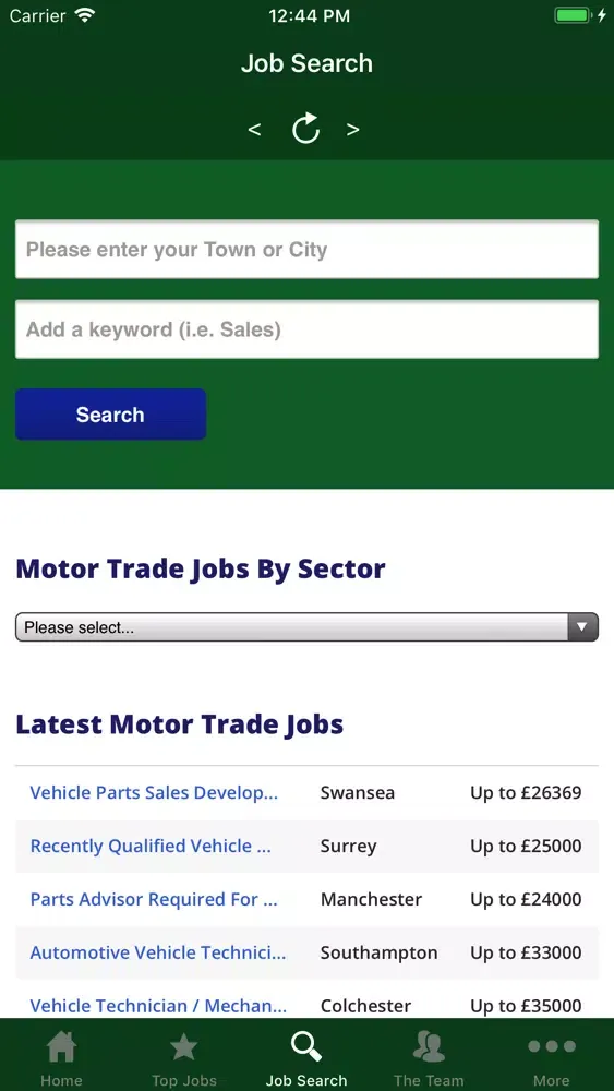 Capturas de pantalla de Motor Trade Jobs