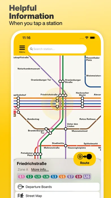 Capturas de tela do Berlin Subway: S & U-Bahn map
