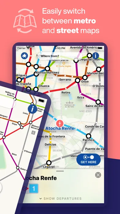 Zrzuty ekranu Madrid Metro - Map and Routes
