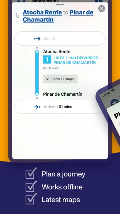Zrzuty ekranu Madrid Metro - Map and Routes