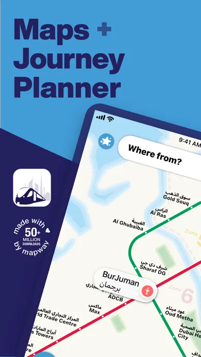 Capturas de tela do Dubai Metro Interactive Map