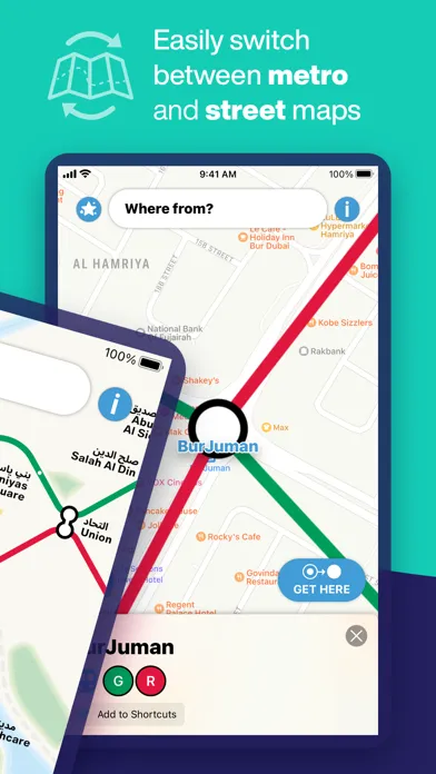 Capturas de tela do Dubai Metro Interactive Map