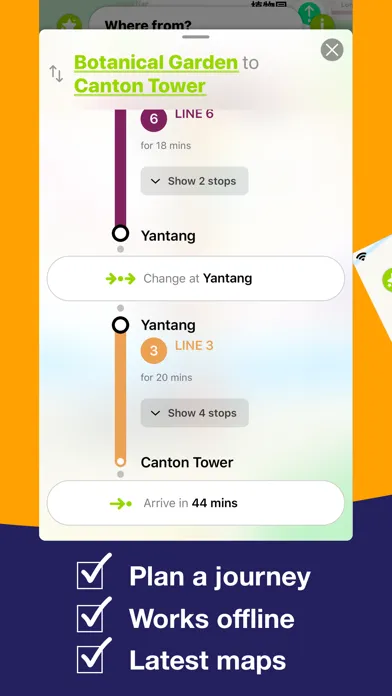 Guangzhou Metro Route planner Screenshots