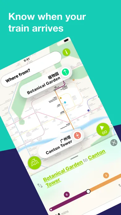Guangzhou Metro Route planner Screenshots