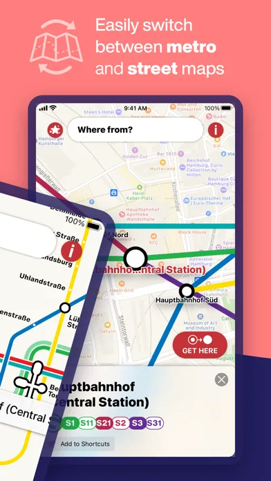 Hamburg Metro - Map & Route应用截图
